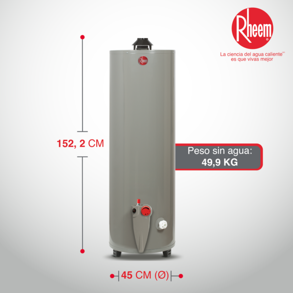 CALENTADOR DE AGUA A GAS RHEEM 40 GL (152 LITROS) - Image 2